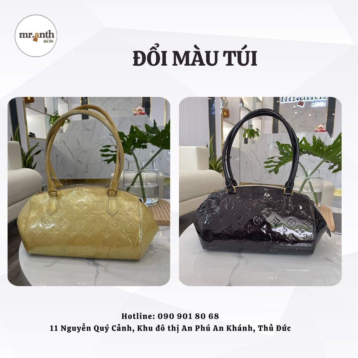 Hướng dẫn cách thay nhuộm màu cho túi xách