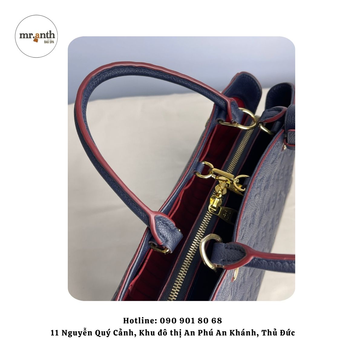 Sửa viền cạnh túi LV after