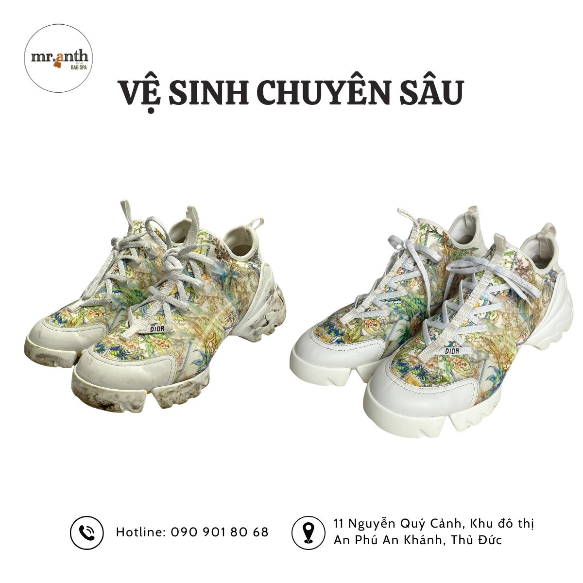 Vệ sinh giày Dior