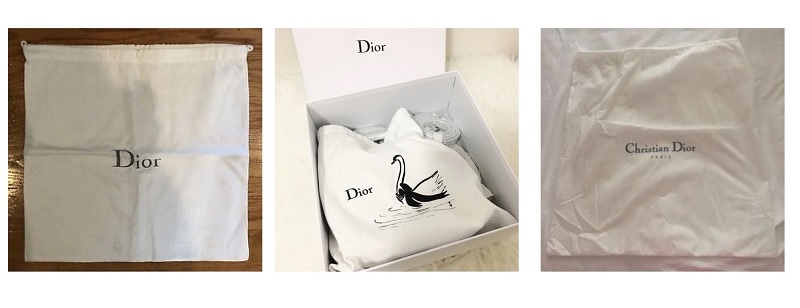 Kiểm tra túi Dior qua túi bọc sản phẩm