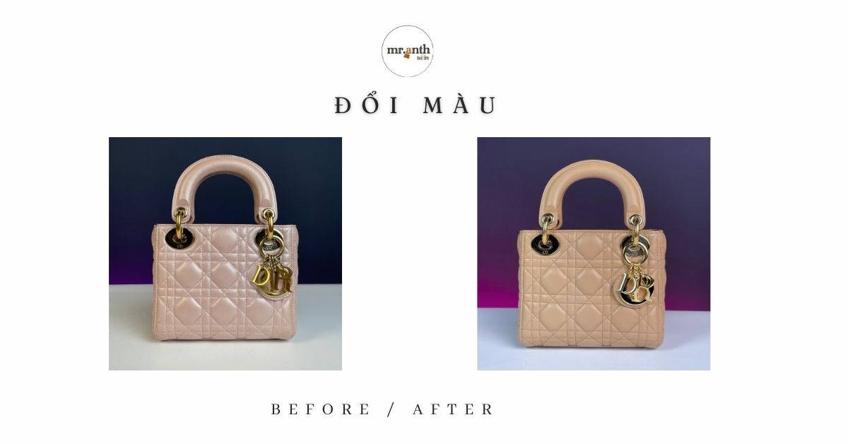 Đổi màu túi Lady Dior sang màu beige tại Mr Anth