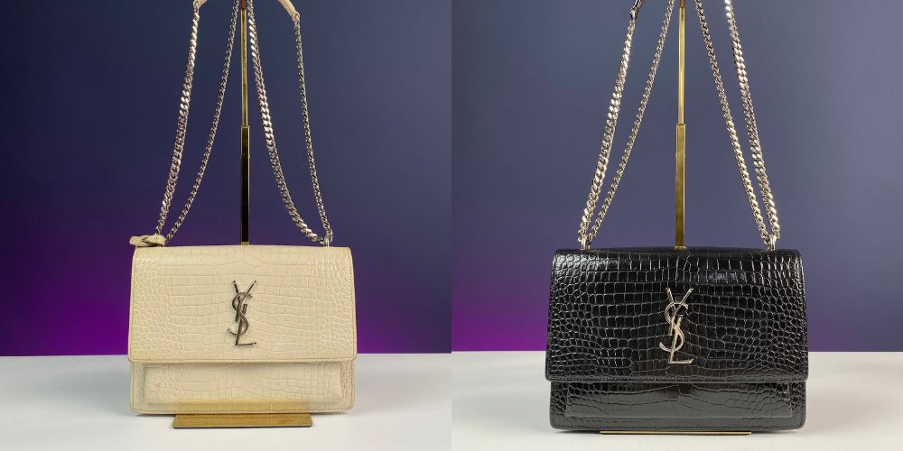 Hình ảnh túi YSL của chị Linh trước và sau khi sử dụng dịch vụ
