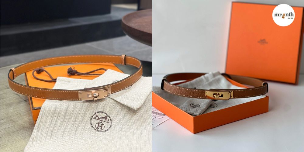 Quy trình mạ vàng thắt lưng Hermes chuyên nghiệp tại Mr.Anth