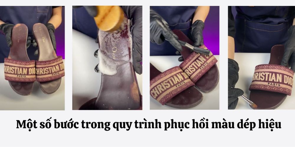 Quy trình phục hồi màu giày Dior tại Mr.Anth