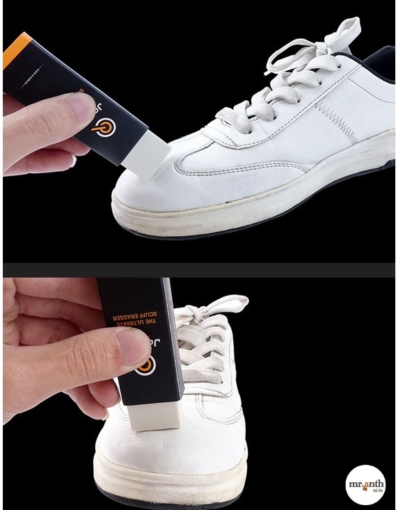 Vệ sinh giày sneaker bằng cục tẩy (gôm)