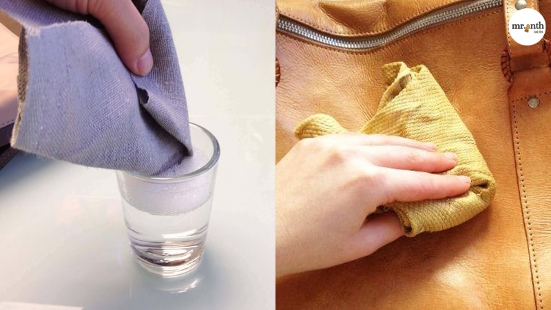 Vệ sinh dây túi xách bằng cồn hoặc nước acetone