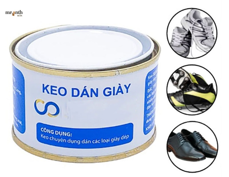 Dùng keo chuyên dụng sửa mũi giày bị gẫy