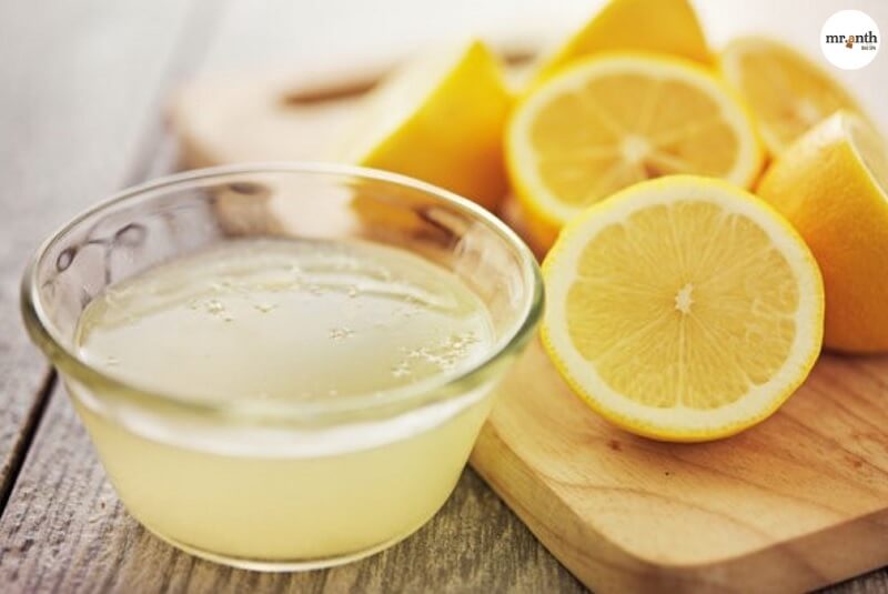 Sử dụng nước chanh làm sạch túi da sần