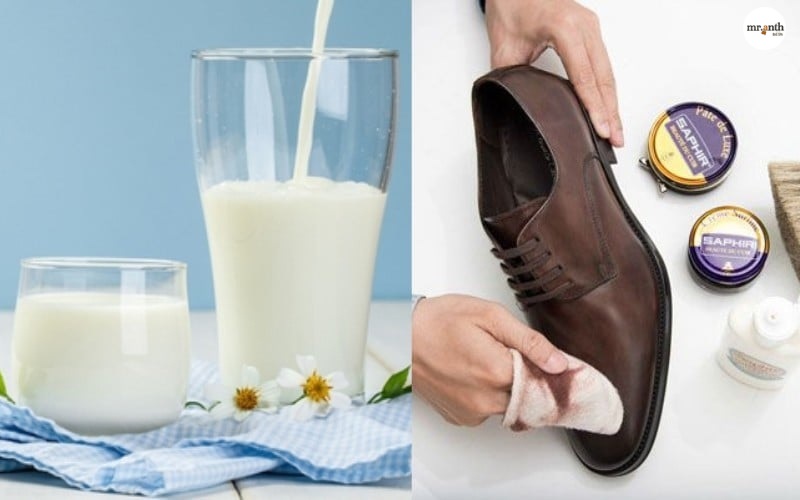 Dùng sữa tươi phục hồi giày da bị nứt