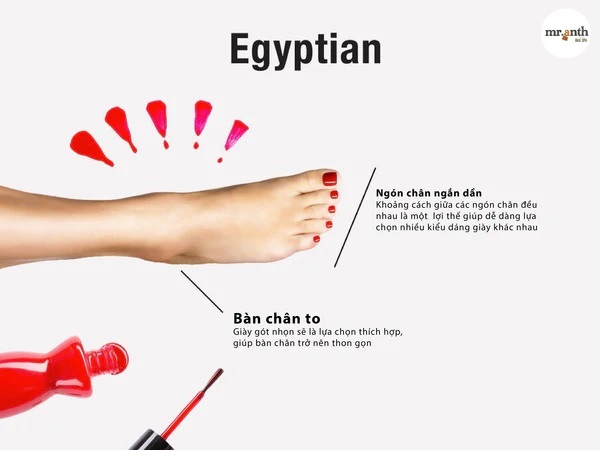 Cách chọn giày cao gót kiểu dáng bàn chân Ai Cập
