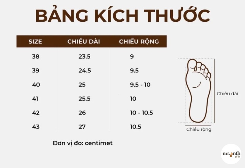 Hướng dẫn cách đo size giày dép Hermes​ phù hợp