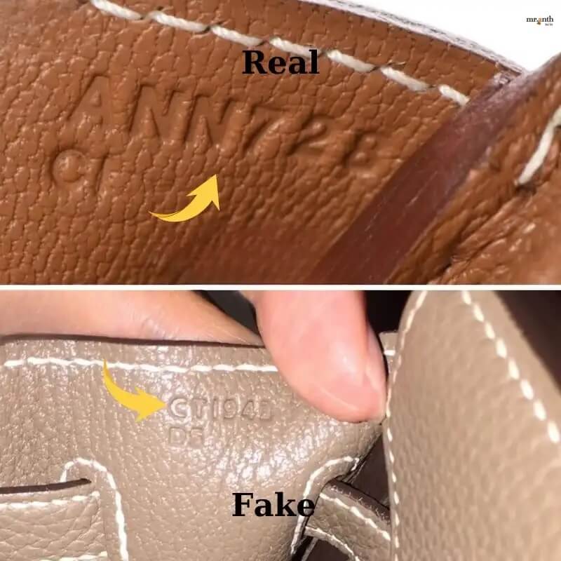Phân biệt túi Hermes thật và giả bằng cách kiểm tra Blind Stamp