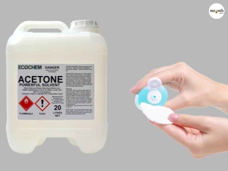 Sử dụng Axeton tẩy vết sơn trên giày