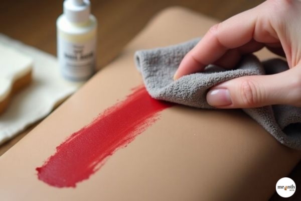 Lưu ý khi tẩy vết son trên túi da
