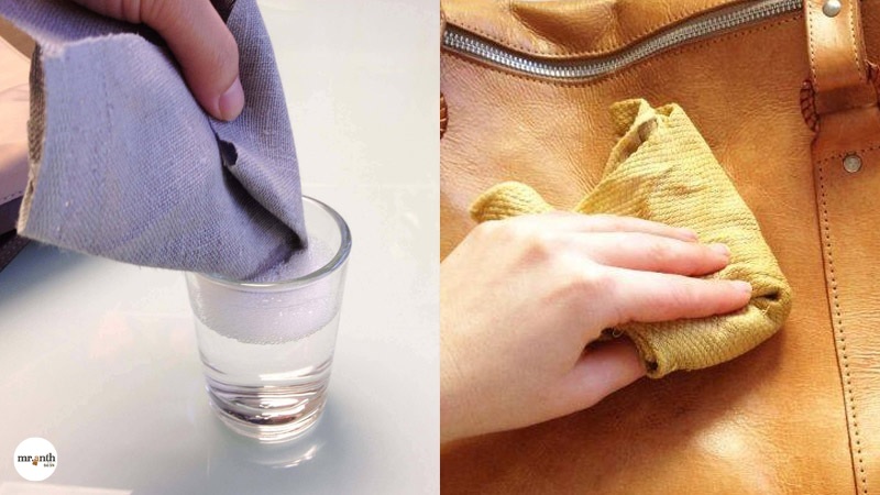 Sử dụng dầu thông, dấm giặt túi xách