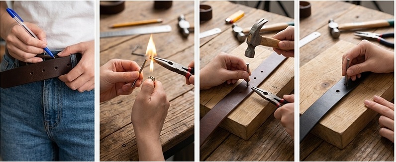 Các bước đục lỗ thắt lưng chuẩn đúng cách
