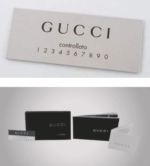 Kiểm tra túi Gucci thật giả qua thẻ Controllato