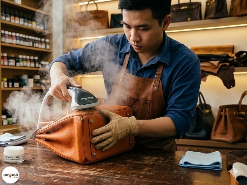 Bảo quản da bò tăng độ bền bằng cách làm sạch sâu bằng hơi nước